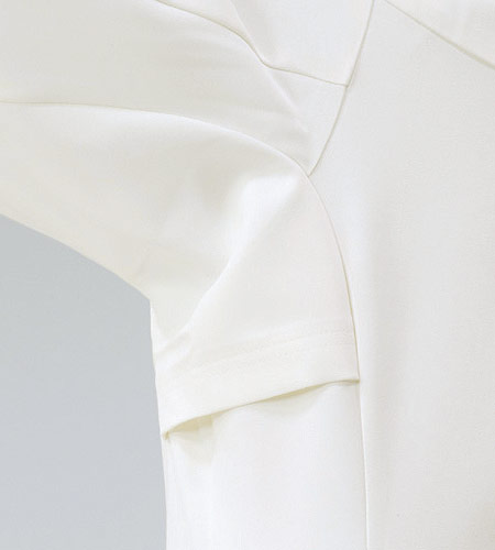 脇下立体裁断・通気仕様のイメージ図