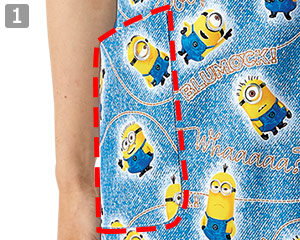 ミニオン　エプロン(71-MU502)の商品詳細「左右ポケット」