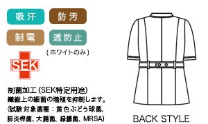 住商モンブランのナースジャケット(71-OM302)の素材
