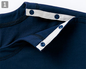ワイドTシャツ(71-OV2512)の商品詳細「スナップボタン仕様」