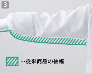 細めの下腕袖