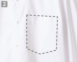 七分袖シャツ(71-SS007)の商品詳細「左胸ポケット」