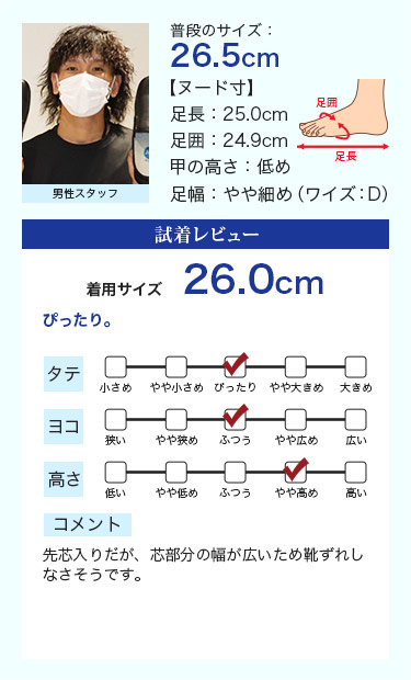 スタッフ着用コメント