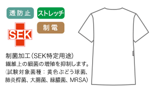しっとり滑らかな肌触りの伸縮素材