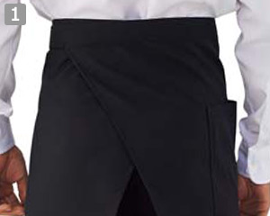 スリット入ソムリエのポイント①ワイド仕様の腰回り