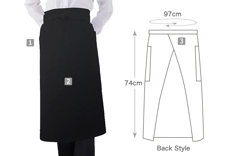 ショートソムリエエプロンの商品詳細