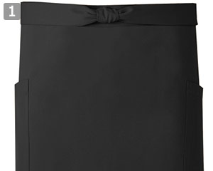 ショートソムリエエプロンのポイント①両脇ポケット