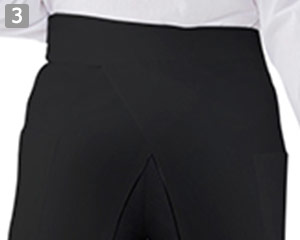 ショートソムリエエプロンのポイント③スッキリとした後ろ姿