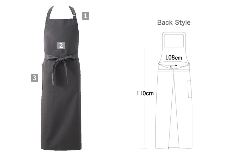 胸付ソムリエエプロンの商品詳細        