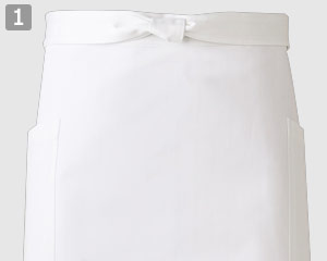 ショートソムリエエプロン(男女兼用)(75-KR80)の商品詳細「両脇ポケット」