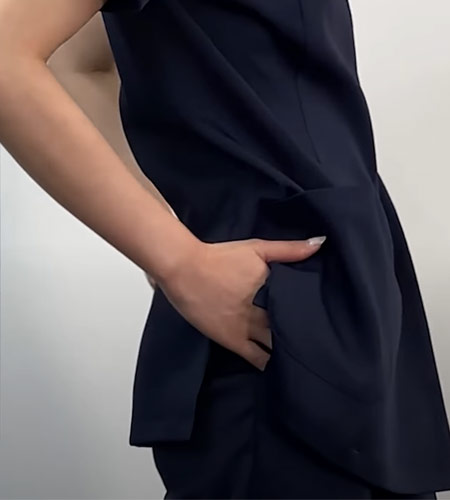 後ろサイドベンツ入りのイメージ図