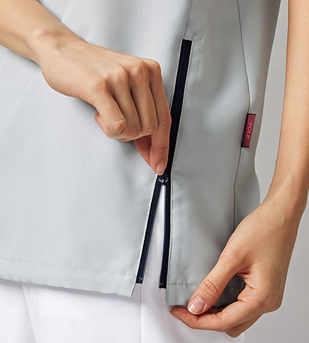 着脱しやすい裾ファスナー