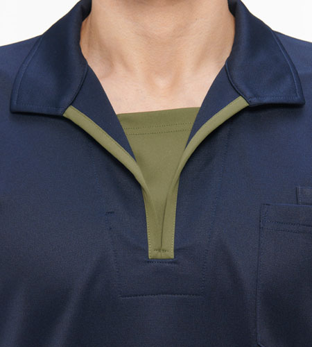 スキッパーデザインの襟