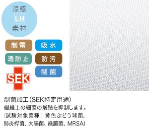 ナガイレーベンのドクターコート A6-LH6260の素材