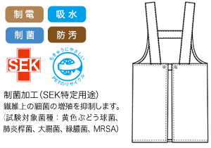 ナガイレーベン ミッフィーのエプロン mfs5850の素材