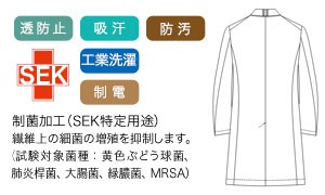 ナガイレーベンの白衣 sd3350の素材