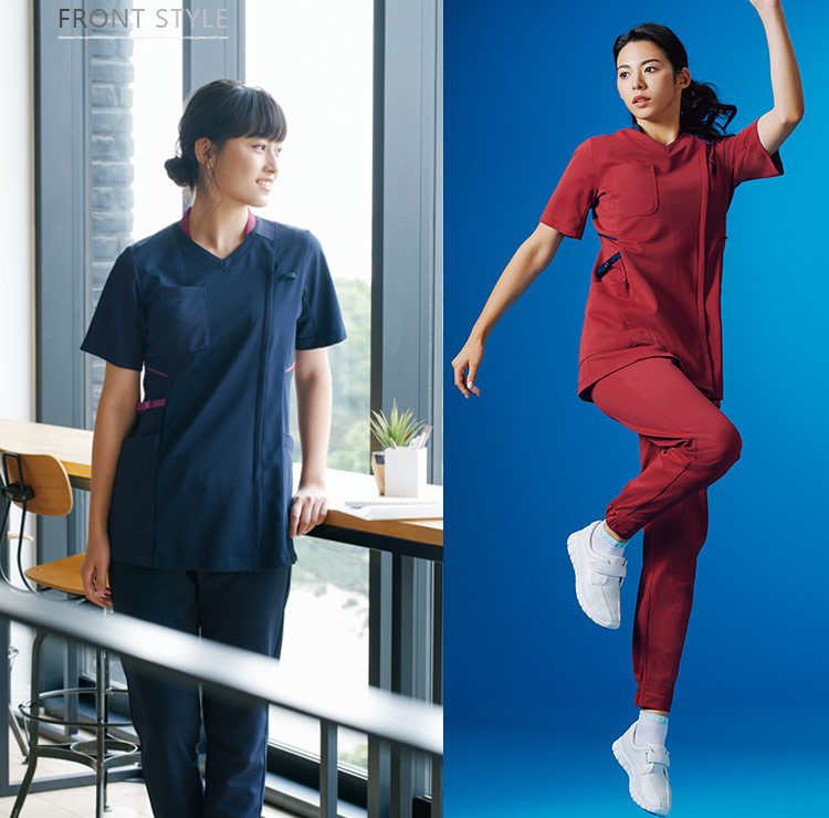 4D FITTスクラブジャケット半袖[女性用](B4-986) | 株式会社