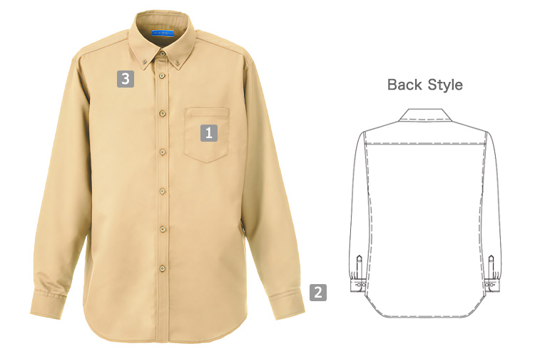 マルチボタンダウンシャツ長袖(B4-KZN105)の商品詳細