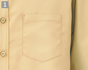 マルチボタンダウンシャツ七分袖(B4-KZN107)の商品詳細「左胸ポケット」