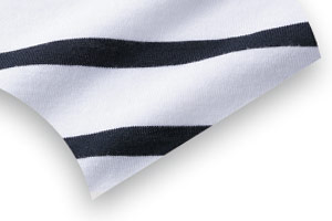 ボーダー七分袖Tシャツ(B4-HM25)の生地「30CVC ボーダー」