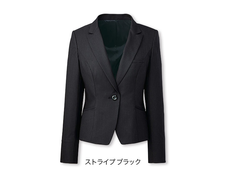 ★黒もゆる　タグ付きストライプジャケット★ 在庫限り】[通年]シワがつきにくく、とれやすい!スタイリッシュ