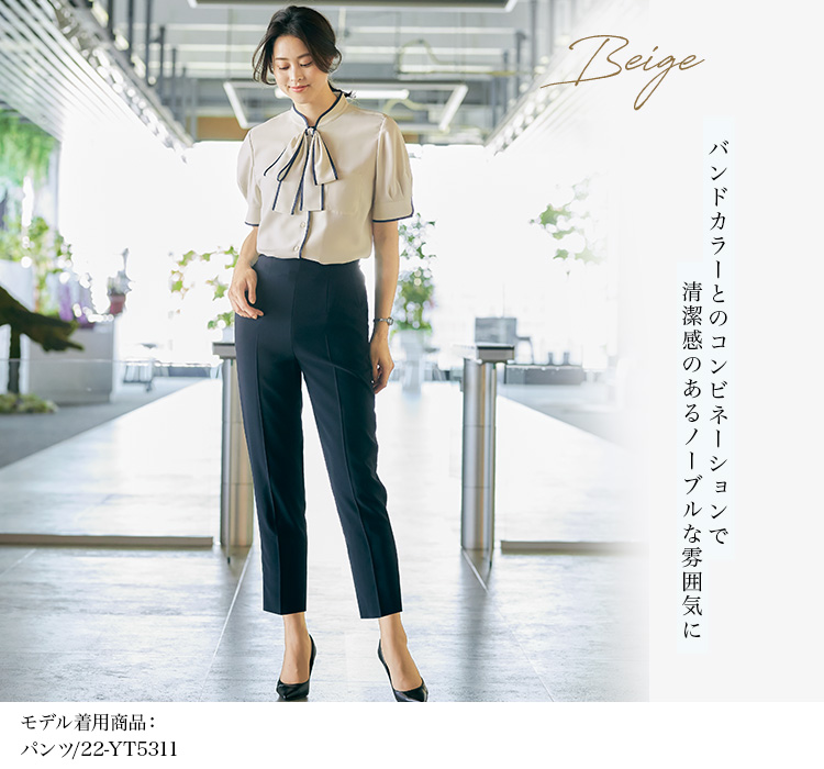 春夏用]YUKI TORII ブラウス[ストレッチ/防シワ](22-YT1723