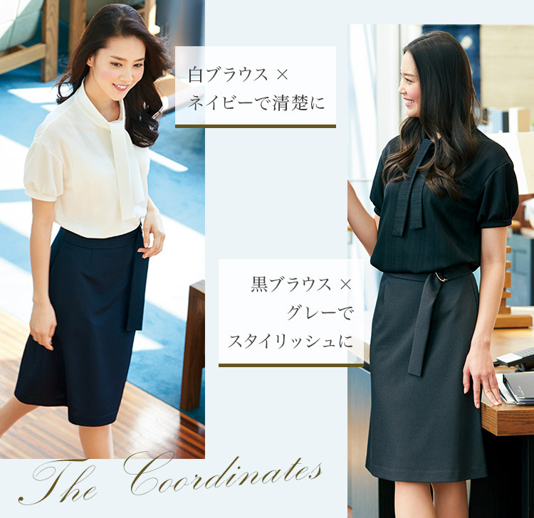 Aラインスカート[ベルト付](22-YT3308)　メイン画像②