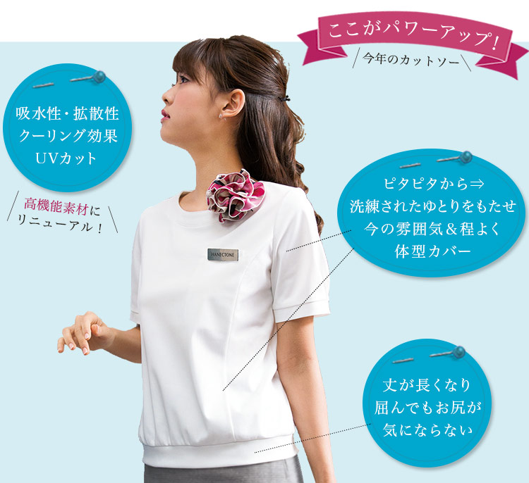 吸水性にUVカット等、機能やシルエットが進化したクルーネックTシャツ(23-WP327)　メイン画像2