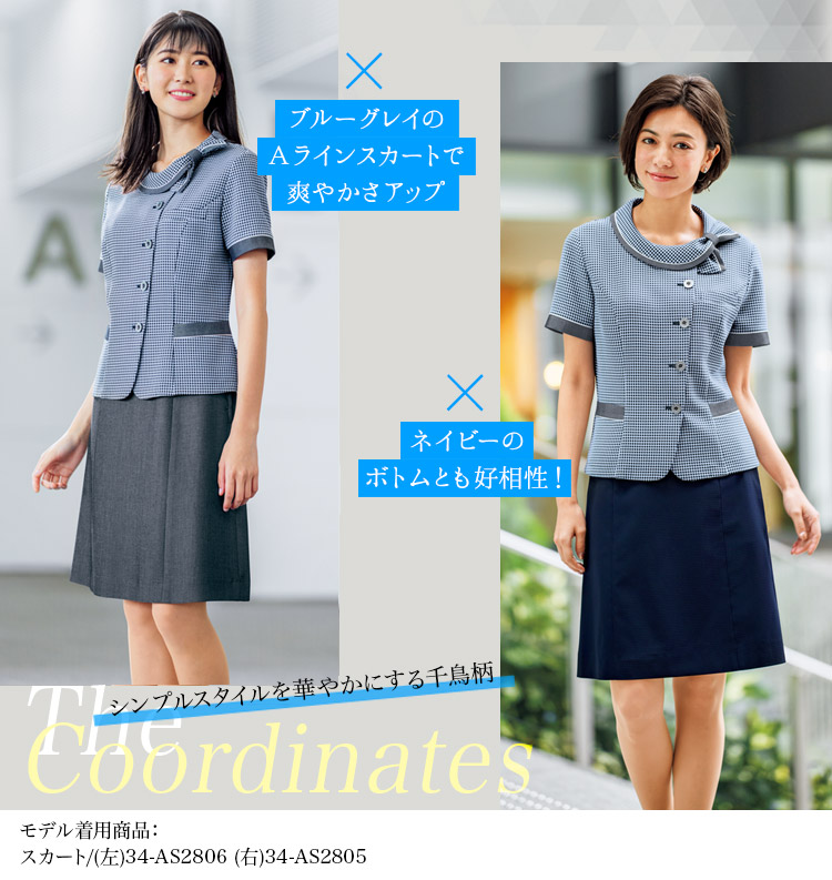 オーバーブラウス[千鳥柄](34-AJ0842)　メイン画像②