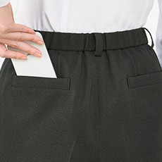 後ろウエストゴム&箱ポケット