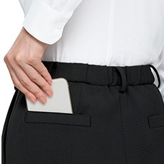 後ろウエストゴム&箱ポケット