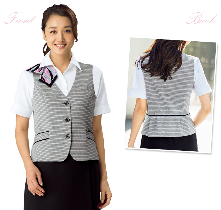 涼しげボーダー柄・ベスト(34-LV1755)　2枚目