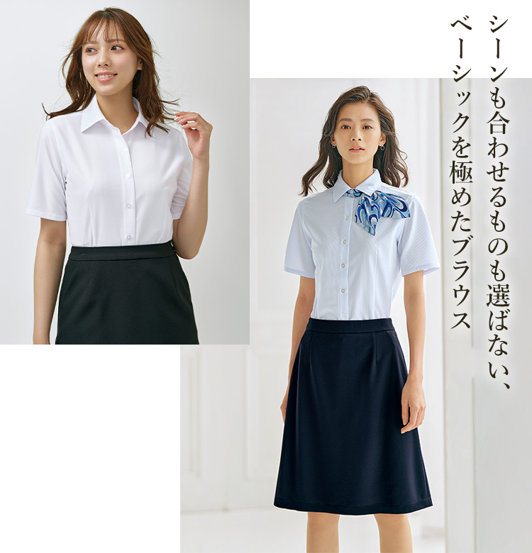 半袖ブラウス[ニット/ノーアイロン/防汚加工](61-hcb4000) メイン画像④