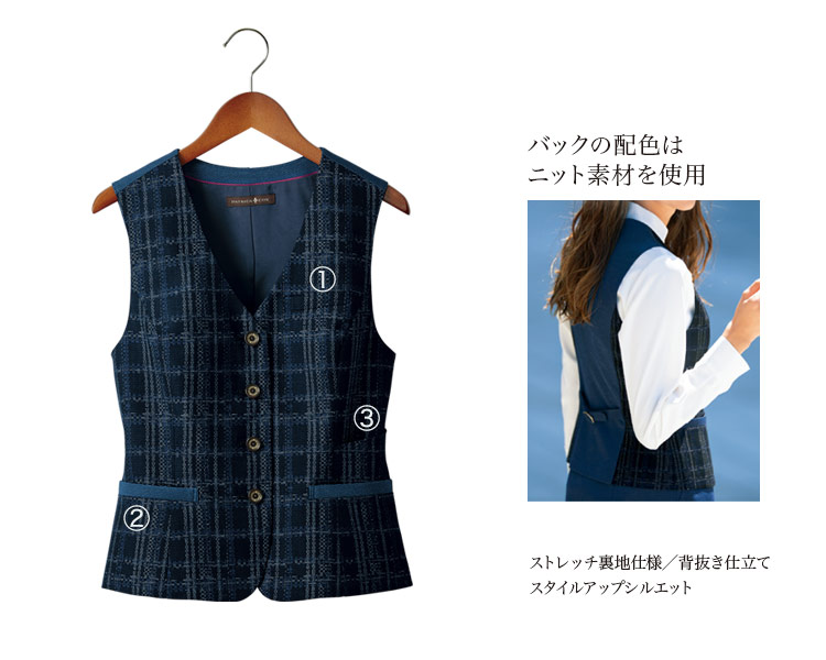 ベスト[PATRICK COX/チェック](89-04381)　詳細