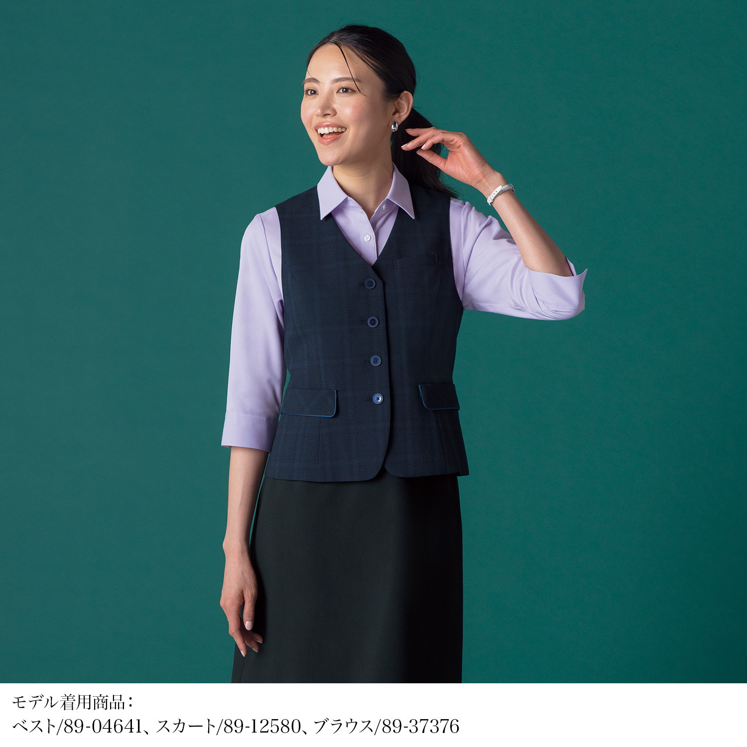 七分袖ブラウス(89-37371)の詳細画像
