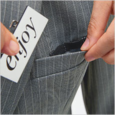 Wネームループ付き胸ポケット