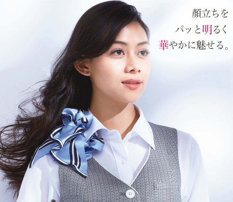 ロングスカーフ着用モデル