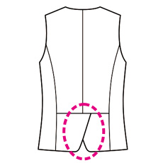 後ろ重ねスリット