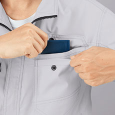 左胸二重ポケット