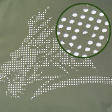 周囲の音を聞こえやすくし、視界も確保するドラゴンマークのパンチング仕様