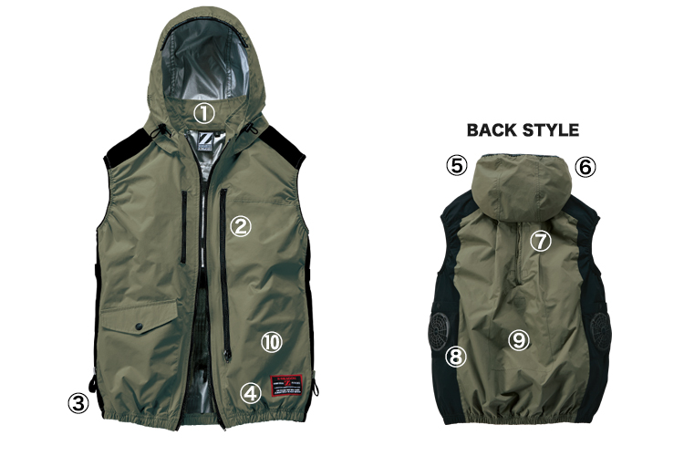 宍喰野虎落セット 春夏用]Z-DRAGON空調服®ベスト(01-74320) | 株式会社自重堂