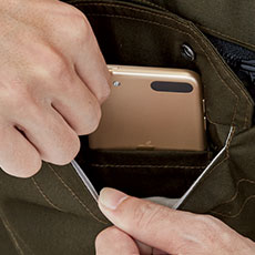 携帯電話収納ポケット