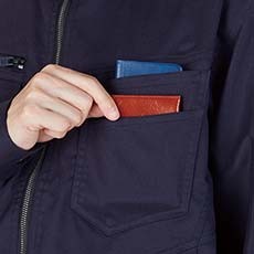 左胸二重ポケット