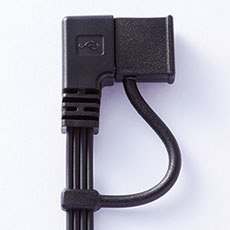 USBコネクタは防水キャップ付きで手洗いなら水洗いが可能!