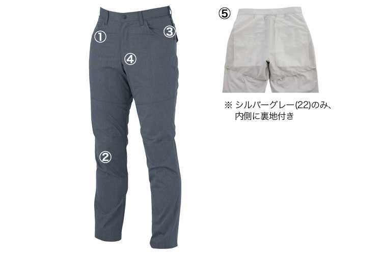 ジーベック TCリップストップストレッチスラックス1750 商品詳細