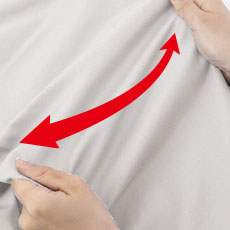 ストレッチ生地で動きやすい