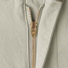 フロントファスナーは丈夫な3YGファスナー。