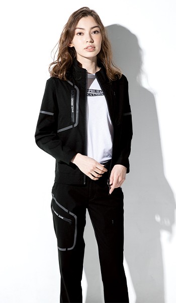 02-2534 2WAYストレッチ長袖エコブルゾン