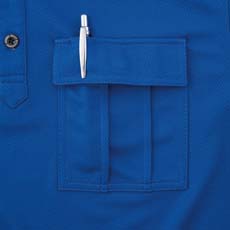 左胸ポケットペン差し付き