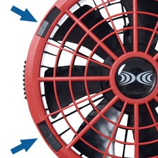 フィンガーガードを少しずらしてロックを外します